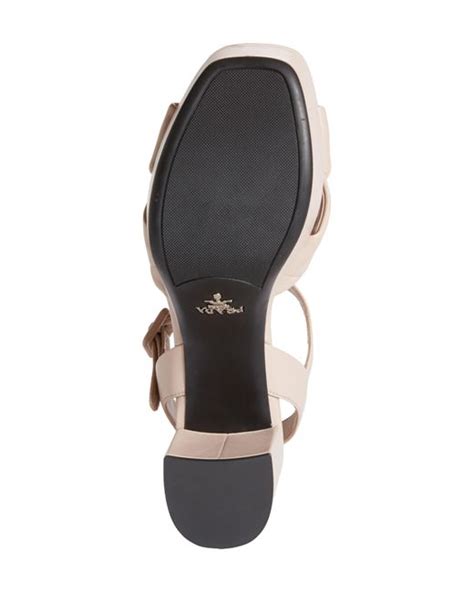 prada leather cream sandals vintage|prada diagram platform sandal.